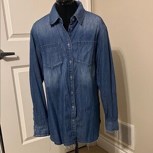 AG JEANS ADRIANO GOLDSCHMIED Raw Edge Denim Shirt